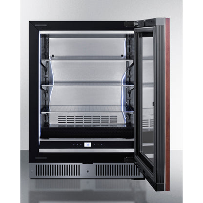 Summit Appliance 24 inch Wide Premium Built-In Undercounter Beverage Center With Panel-Ready Glass Door
