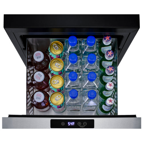 Summit Appliance 8 Bottle 18" Wide Built-In Wine/Beverage Cooler Drawer