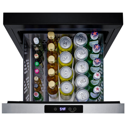 Summit Appliance 8 Bottle 18" Wide Built-In Wine/Beverage Cooler Drawer