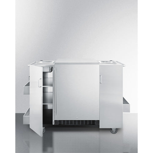 Summit Appliance Outdoor Cart with Refrigerator