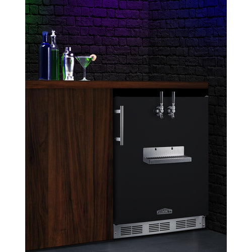 Summit Appliance 24 inch Built-In Undercounter ADA Height Front Tap Kegerator For Commercial Or Home Use