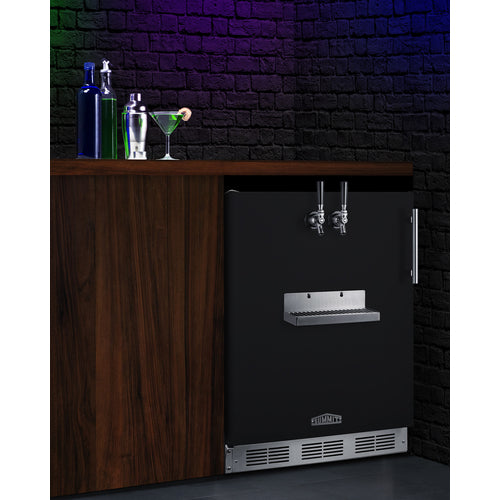 Summit Appliance 24 inch Wide Front Tap Built-In Beer Kegerator, ADA-Compliant