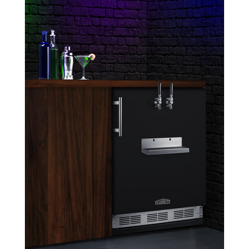 Summit Appliance 24 inch Built-In Undercounter Front Tap Kegerator For Commercial Or Home Use