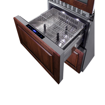 Summit Appliance 46 Bottle 24" Wide Combination Dual-Zone Wine Cellar and 2-Drawer All-Refrigerator (Panels Not Included)