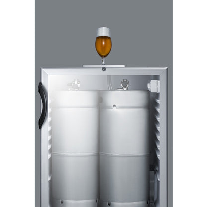Summit Appliance 24 inch Built-In Glass Door Kegerator For Use Under ADA Compliant Counters; No Tap Kit Included