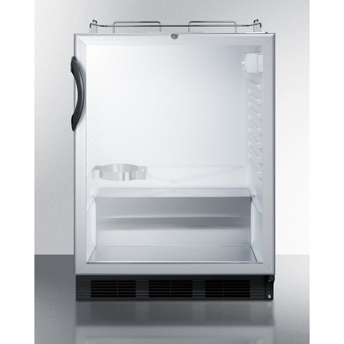 Summit Appliance 24 inch Built-In Glass Door Kegerator For Use Under ADA Compliant Counters; No Tap Kit Included