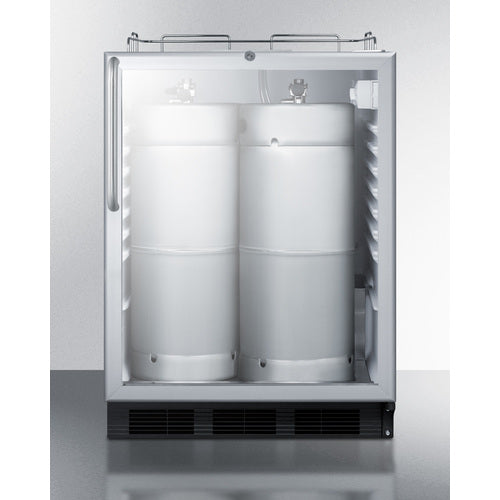 Summit Appliance 24 inch Built-In Kegerator For Use Under ADA Compliant Counters In Stainless Steel; No Tap Kit Included