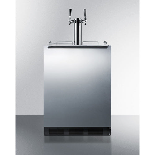 Summit Appliance 24 inch Wide ADA Compliant Built-In Commercial Dual Tap Wine Kegerator