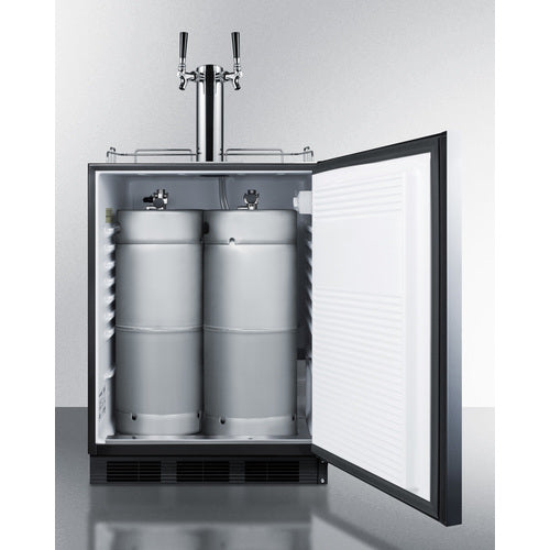 Summit Appliance 24 inch Wide ADA Compliant Built-In Commercial Dual Tap Wine Kegerator