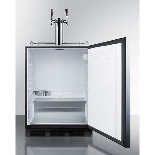 Summit Appliance 24 inch Wide ADA Compliant Built-In Commercial Dual Tap Wine Kegerator
