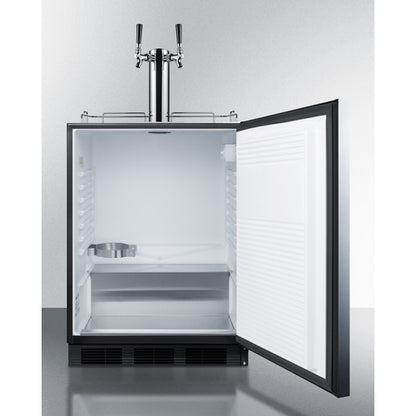 Summit Appliance 24 inch Wide ADA Compliant Built-In Commercial Dual Tap Wine Kegerator