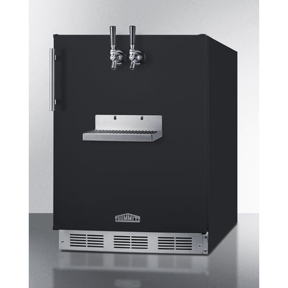 Summit Appliance 24 inch Built-In Undercounter ADA Height Front Tap Kegerator For Commercial Or Home Use