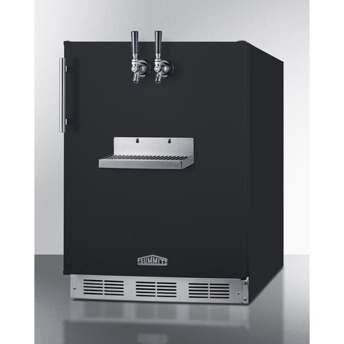 Summit Appliance 24 inch Built-In Undercounter ADA Height Front Tap Kegerator For Commercial Or Home Use