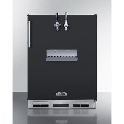 Summit Appliance 24 inch Built-In Undercounter ADA Height Front Tap Kegerator For Commercial Or Home Use