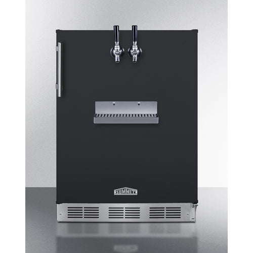 Summit Appliance 24 inch Built-In Undercounter ADA Height Front Tap Kegerator For Commercial Or Home Use