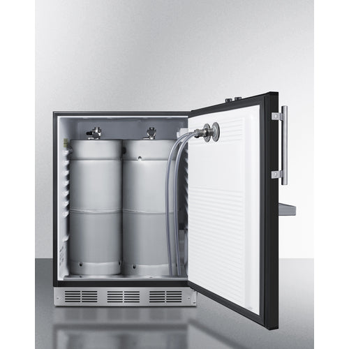 Summit Appliance 24 inch Built-In Undercounter ADA Height Front Tap Kegerator For Commercial Or Home Use