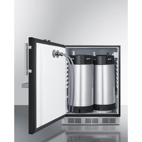 Summit Appliance 24 inch Wide Front Tap Built-In Cold Brew Coffee Kegerator, ADA-Compliant