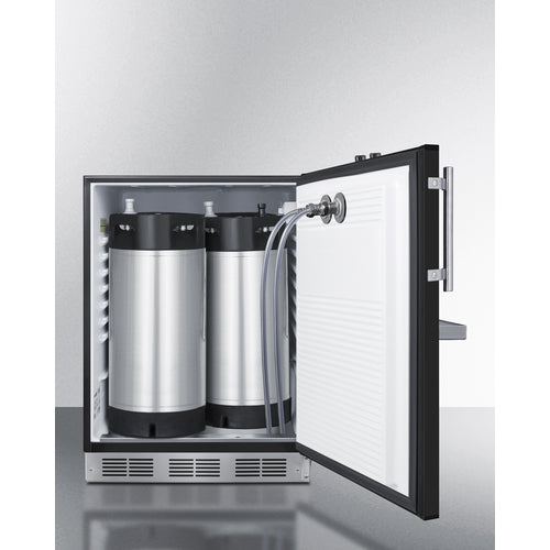 Summit Appliance 24 inch Built-In Undercounter ADA Height Front Tap Coffee Kegerator For Commercial Or Home Use