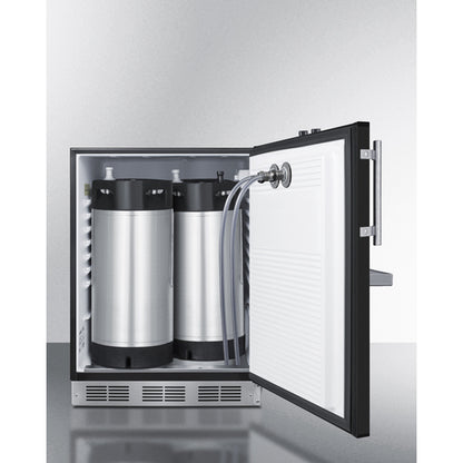 Summit Appliance 24 inch Built-In Undercounter ADA Height Front Tap Coffee Kegerator For Commercial Or Home Use