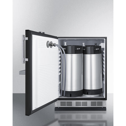 Summit Appliance 24 inch Built-In Undercounter Front Tap Coffee Kegerator For Commercial Or Home Use