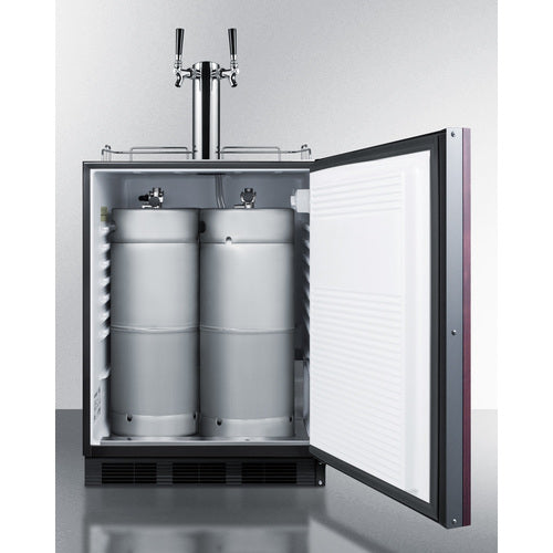 Summit Appliance 24 inch Wide ADA Compliant Built-In Commercial Dual Tap Wine Kegerator