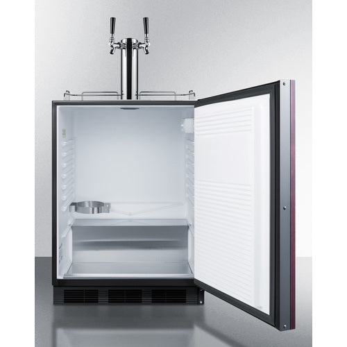 Summit Appliance 24 inch Wide ADA Compliant Built-In Commercial Dual Tap Wine Kegerator