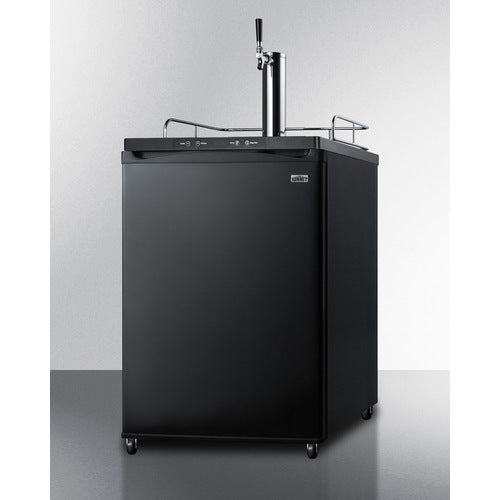 Summit Appliance Freestanding Black Wine Keg Dispenser  Black With Digital Thermostat and Tap Kit