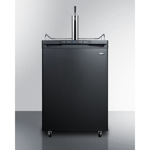 Summit Appliance Freestanding Black Wine Keg Dispenser  Black With Digital Thermostat and Tap Kit