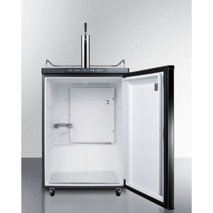 Summit Appliance Freestanding Black Wine Keg Dispenser  Black With Digital Thermostat and Tap Kit