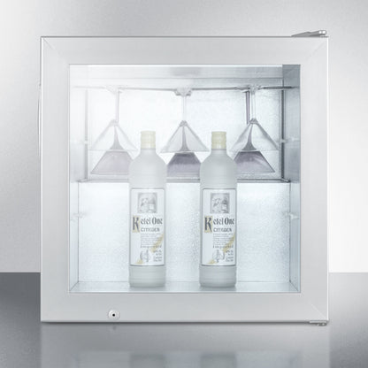 Summit Appliance Compact Commercial Vodka Chiller With Self-Closing Glass Door