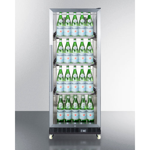 Summit Appliance 11.0 cu.ft 24" Wide Mini Reach-In Beverage Center with Dolly