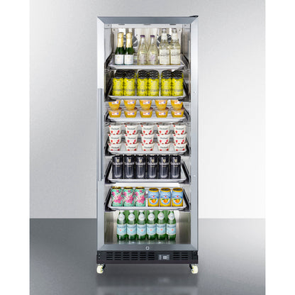 Summit Appliance 11.0 cu.ft 24" Wide Mini Reach-In Beverage Center with Dolly