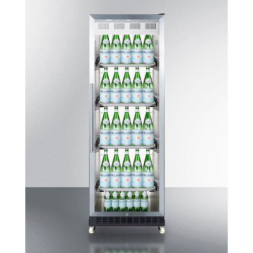 Summit Appliance 12.6 cu.ft. 24" Wide Mini Reach-In Beverage Center with Dolly