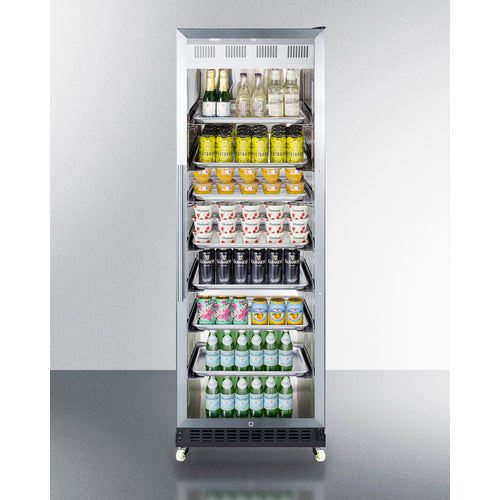 Summit Appliance 12.6 cu.ft. 24" Wide Mini Reach-In Beverage Center with Dolly