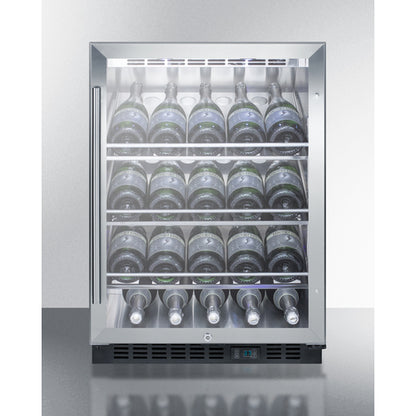 Summit Appliance 20 Bottle 24" Wide Single Zone Built-In Commercial Wine Cellar