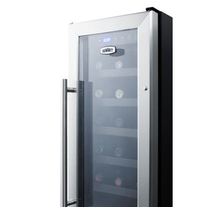 Summit Appliance 12 inch Wide Built-In Undercounter Wine Cellar With Digital Thermostat And LED Lighting