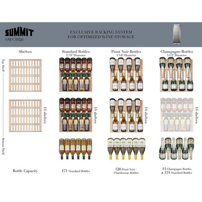 Summit Appliance 171 bottle 24" Wide Wine Cellar