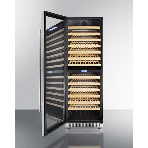 Summit Appliance 162 Bottle 24" Wide Dual Zone Wine Cellar