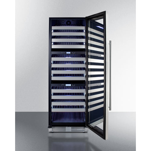 Summit Appliance 149 Bottle 24" Wide Triple Zone Wine Cellar