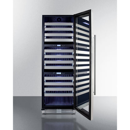 Summit Appliance 149 Bottle 24" Wide Triple Zone Wine Cellar