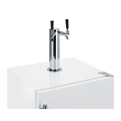 Summit Appliance 24 inch Wide ADA Compliant Built-In Commercial Dual Tap Wine Dispenser In White