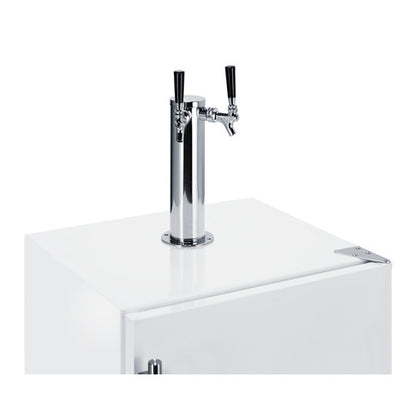 Summit Appliance 24 inch Wide ADA Compliant Built-In Commercial Dual Tap Wine Dispenser In White