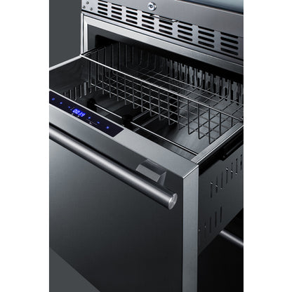 Summit Appliance 46 Bottle 24" Wide Combination Dual-Zone Wine Cellar and 2-Drawer Refrigerator-Freezer