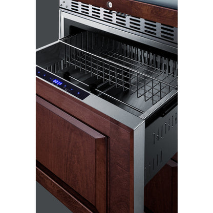 Summit Appliance 46 Bottle 24" Wide Combination Dual-Zone Wine Cellar and 2-Drawer All-Refrigerator (Panels Not Included)