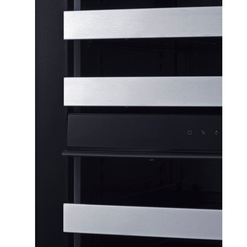 Summit Appliance 24 inch Wide Premium Dual Zone Undercounter Wine Cellar With Panel-Ready Glass Door