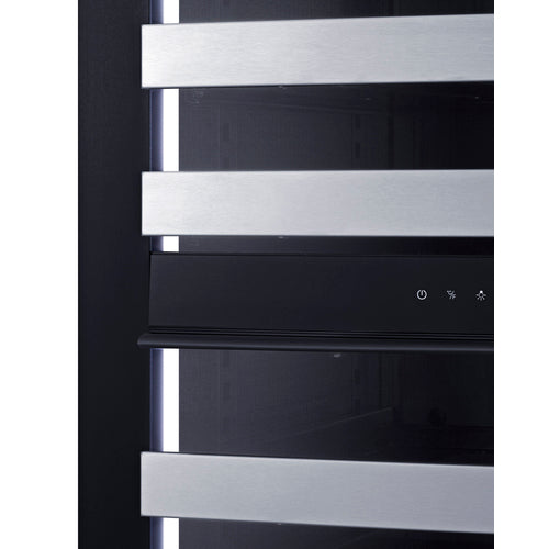 Summit Appliance 24 inch Wide Premium Dual Zone Undercounter Wine Cellar With Panel-Ready Glass Door