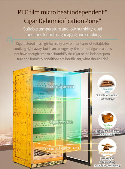 Raching MON1800A Precision Electronic Cigar Humidor Cabinet | 900+ Cigar Capacity | ±1% Climate Control