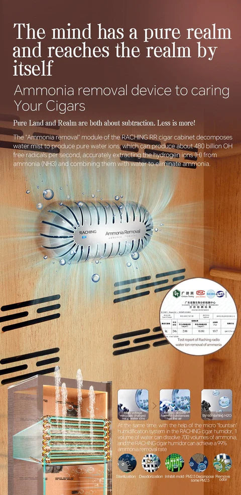 Raching RR980 Reserva Precision Electric Cigar Humidor Cabinet | 3000–4000 Cigar Capacity