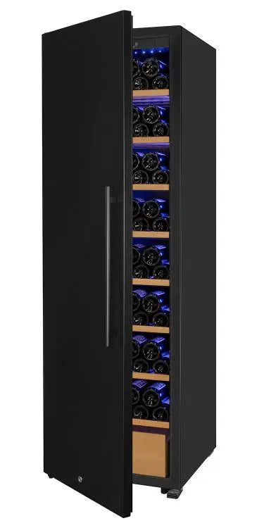 Allavino 185 Bottle Single Zone Wine Vault with Solid Black Right Hinge Door