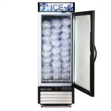 Maxx Cold 27 Inch Glass Door Ice Merchandiser Freezer, 23 Cu. Ft. Storage, Single Door